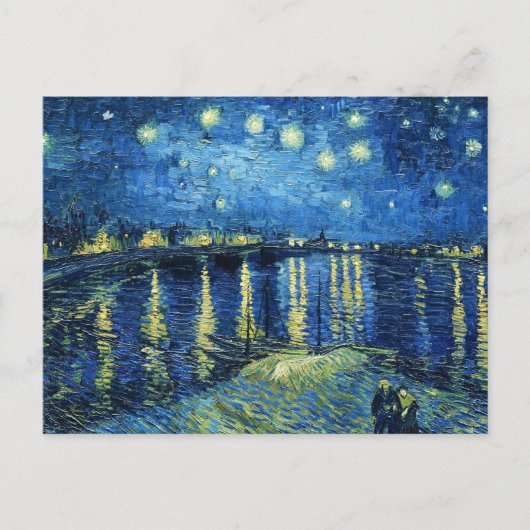 Starry Night über der Rhone Vincent van Gogh Postkarte (Vorderseite)