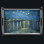 Starry Night über der Rhone Vincent van Gogh Tablett<br><div class="desc">In das Design dieses Produktes integriert ist "Starry Night Over The Rhone", das 1888 von Vincent Van Gogh (Öl auf Leinwand) gemalt wurde. Das Gemälde faszinierte die nächtliche Umgebung rund um die Rhone. Die Herausforderung, nachts zu malen faszinierte van Gogh und in der Malerei Starry Night Over the Rhône wählte...</div>