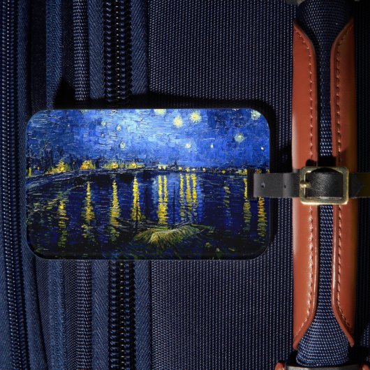 Starry Night über die Rhone von van Gogh Gepäckanhänger (Vorderseite Insitu 4)
