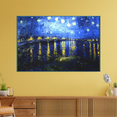 Starry Night über die Rhone von Van Gogh Leinwanddruck (Insitu (Wohnzimmer))