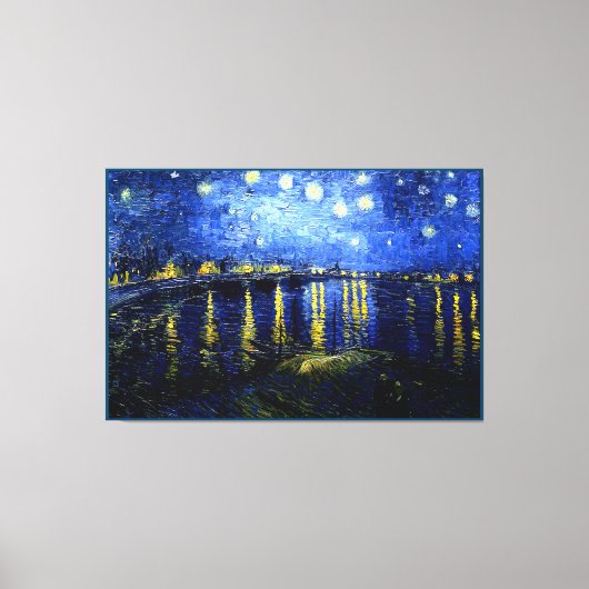 Starry Night über die Rhone von Van Gogh Leinwanddruck (Vorderseite)