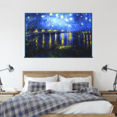 Starry Night über die Rhone von Van Gogh Leinwanddruck (Insitu (Schlafzimmer))