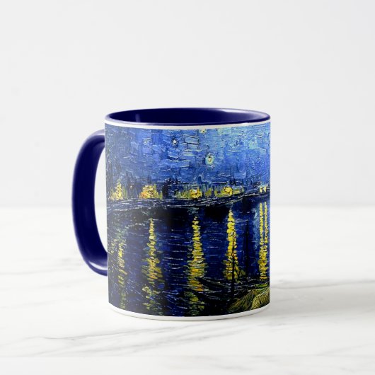 Starry Night über die Rhone von van Gogh Tasse (Vorderseite Links)