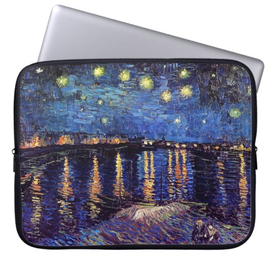 Starry Night über die Rhone, von Vincent van Gogh. Laptopschutzhülle (Vorderseite)
