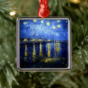 Starry Night über die Rhone von Vincent van Gogh Ornament Aus Metall