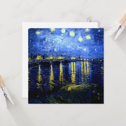 Starry Night über Rhone Karte (Vorderseite/Rückseite Beispiel)