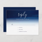Starry Night Under the Stars Wedding Repcard RSVP Karte (Vorne/Hinten)