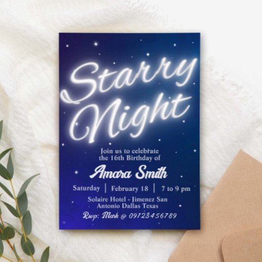 Starry Night - Unter den Sternen Einladung
