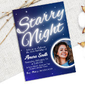 Starry Night - Unter den Sternen mit Foto Einladung