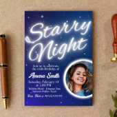 Starry Night - Unter den Sternen mit Foto Einladung