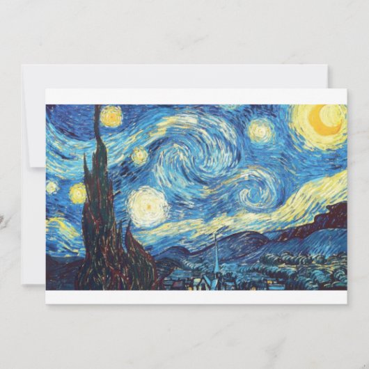 Starry Night, Van Gogh, Art Flat Card (Vorderseite)