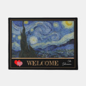 Starry Night & Van Gogh /berühmte Vintage Hausmatt Fußmatte (Vorderseite)