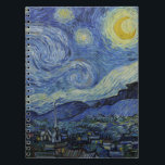 Starry Night & Van Gogh /berühmte Vintage Kunst Notizblock<br><div class="desc">Notebooks/Journals: Welt der Vintagen Kunstwerke der Niederlande - "Die Sternennacht" & Vincent van Gogh ist ein Öl auf der Leinwand, das im Juni 1889 gemalt wurde. Es beschreibt den Ausblick aus dem nach Osten gerichteten Fenster seines Asylzimmers in Saint-Rémy-de-Provence, kurz vor Sonnenaufgang. Van Gogh ist postimpressionistischer Maler und die Sternennacht...</div>