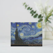 Starry Night & Van Gogh /berühmte Vintage Kunst Postkarte (Stehend Vorderseite)