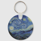 Starry Night & Van Gogh /berühmte Vintage Kunst Schlüsselanhänger (Vorderseite)