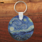 Starry Night & Van Gogh /berühmte Vintage Kunst Schlüsselanhänger (Rückseite)