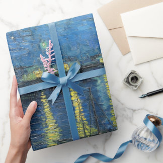 Starry night van gogh berühmtes Bild Geschenkpapier