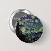 Starry Night - van Gogh Button (Vorne & Hinten)