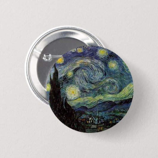 Starry Night - van Gogh Button (Vorne & Hinten)