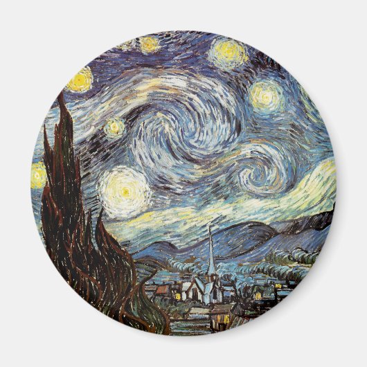 Starry Night Van Gogh Fine Art Magnet (Vorne)