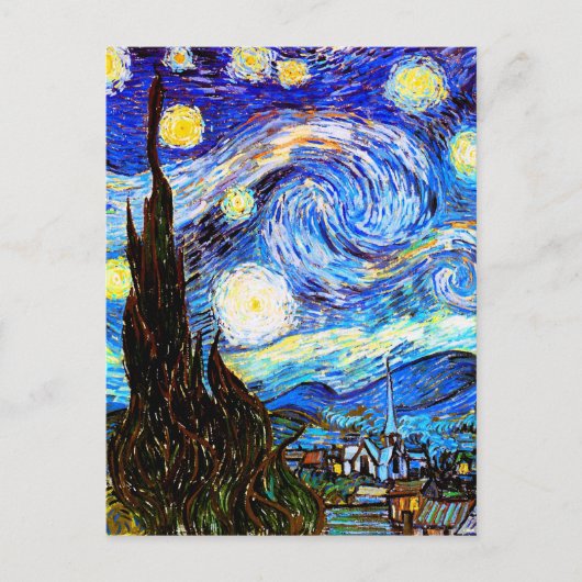 Starry Night Van Gogh Fine Art Postkarte (Vorderseite)