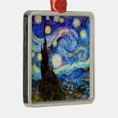 Starry Night Van Gogh Fine Art Silbernes Ornament (Rechts)
