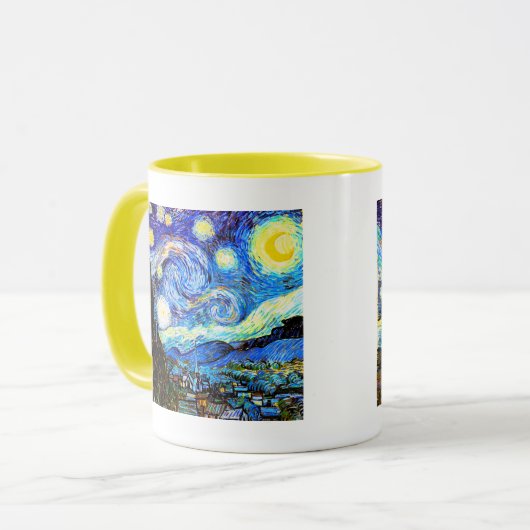 Starry Night Van Gogh Fine Art Tasse (Vorderseite Links)