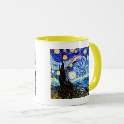 Starry Night Van Gogh Fine Art Tasse (VorderseiteRechts)
