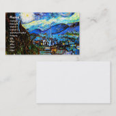 Starry Night Van Gogh Fine Art Visitenkarte (Vorne/Hinten)
