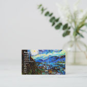 Starry Night Van Gogh Fine Art Visitenkarte (Stehend Vorderseite)