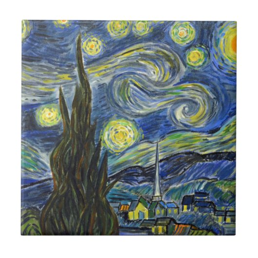 Starry Night, Van Gogh Fliese (Vorderseite)