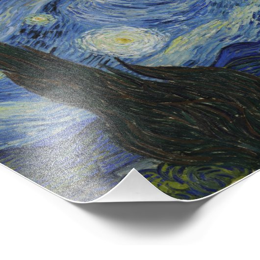Starry Night Van Gogh Fotodruck (Ecke)