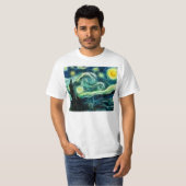 Starry Night Van Gogh Fraktal Art T-Shirt (Vorne ganz)