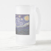 Starry Night, Van Gogh Französisch Stadt Saint Rem Mattglas Bierglas (VorderseiteRechts)