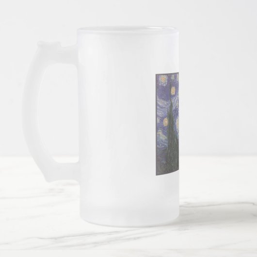 Starry Night, Van Gogh Französisch Stadt Saint Rem Mattglas Bierglas (Links)