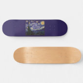 Starry Night, Van Gogh French Town Saint Remy Skat Skateboard (Horizontal)