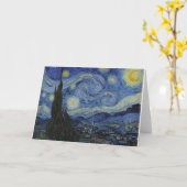 Starry Night Van Gogh Grußkarte Karte (Gelbe Blume)