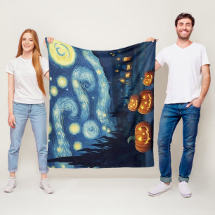 Starry Night Van Gogh Halloween Fleecedecke
