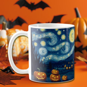 Starry Night Van Gogh Halloween Kaffeetasse