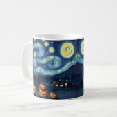 Starry Night Van Gogh Halloween Kaffeetasse (Vorderseite Links)