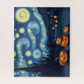 Starry Night Van Gogh Halloween Puzzle (Vertikal)