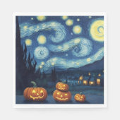 Starry Night Van Gogh Halloween Serviette (Vorderseite)