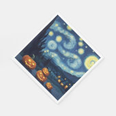 Starry Night Van Gogh Halloween Serviette (Ecke)