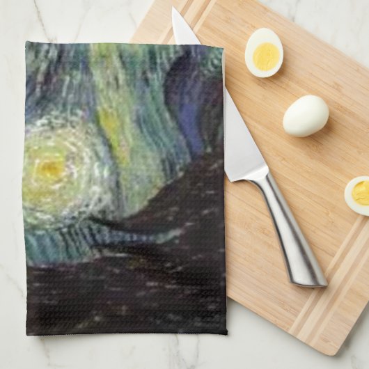 Starry Night - van Gogh Handtuch (Viertel Falte)