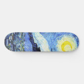 Starry Night Van Gogh Impressionismus Skateboard (Horizontal)