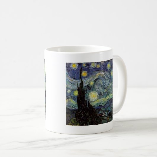Starry Night - van Gogh Kaffeetasse (VorderseiteRechts)