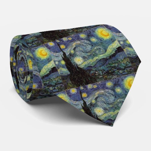 Starry Night - van Gogh Krawatte (Gerollt)