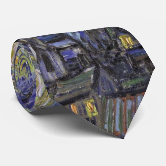 Starry Night Van Gogh Krawatte (Gerollt)