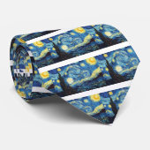 Starry Night - Van Gogh Krawatte (Gerollt)
