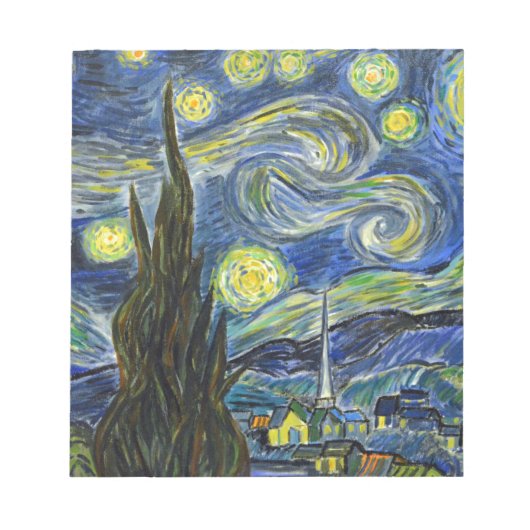 Starry Night, Van Gogh Notizblock (Vorderseite)